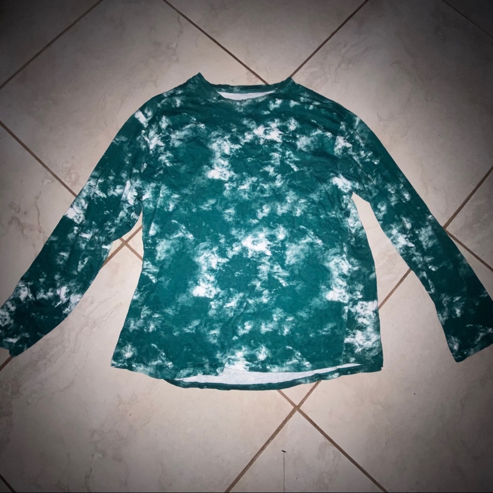 GREEN/WHITE TIEDYE LONGSLEEVE